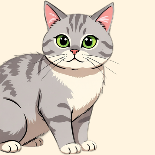 英国短毛猫-卡通